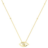 Clept Diamond Necklace Religious 0.1ct Gold Platinum