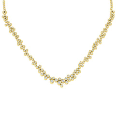 7.7 Carat D-E/VS Lab Grown Diamond Fancy Necklace 9k Yellow Gold Ready To Ship