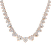 Dwale Heart Diamond Necklace 18ct Gold Platinum