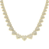 Dwale Heart Diamond Necklace 18ct Gold Platinum