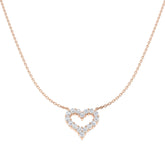 Gilet Diamond Heart Necklace 0.75ct Gold Platinum