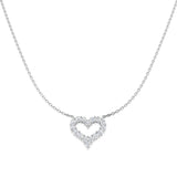 Gilet Diamond Heart Necklace 0.75ct Gold Platinum