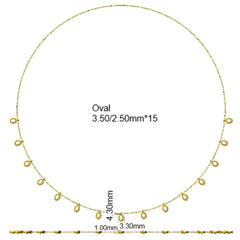 1.50Ct DE/VS Lab Grown Diamond Spectacle Necklace 9k Yellow Gold Ready To Ship