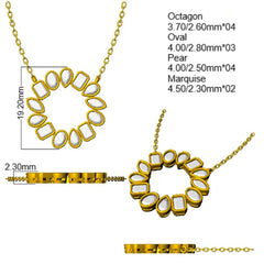 1.5 Carat DE/VS Lab Grown Diamond Designer Necklace 9k White Gold Ready To Ship