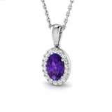 Kezia Amethyst Pendant 0.5ct to 1.25ct Gold (Without Chain )