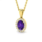 Kezia Amethyst Pendant 0.5ct to 1.25ct Gold (Without Chain )
