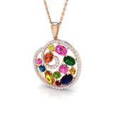 Leah Sapphire Pendant 1.75ct Gold (Without Chain )