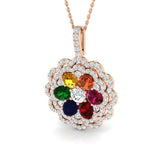 Hugh Sapphire Pendant 3.5ct Gold(Without Chain )