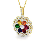 Hugh Sapphire Pendant 3.5ct Gold(Without Chain )