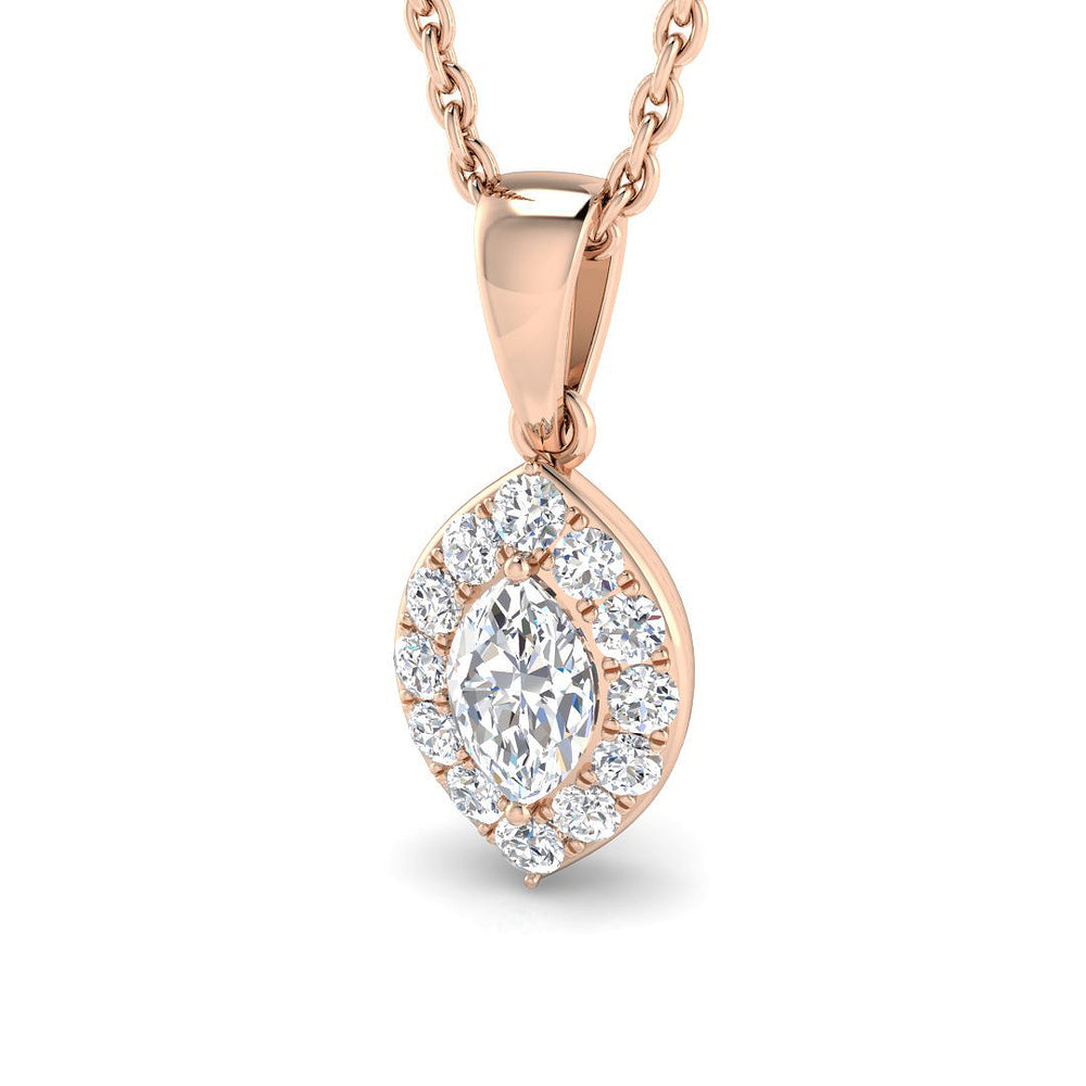 Coral Blue Sapphire Pendant 0.33ct to 0.75ct Gold(Without Chain )