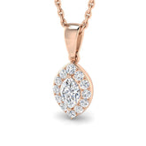 Coral Blue Sapphire Pendant 0.33ct to 0.75ct Gold(Without Chain )