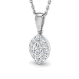 Coral Blue Sapphire Pendant 0.33ct to 0.75ct Gold(Without Chain )