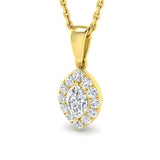 Coral Blue Sapphire Pendant 0.33ct to 0.75ct Gold(Without Chain )