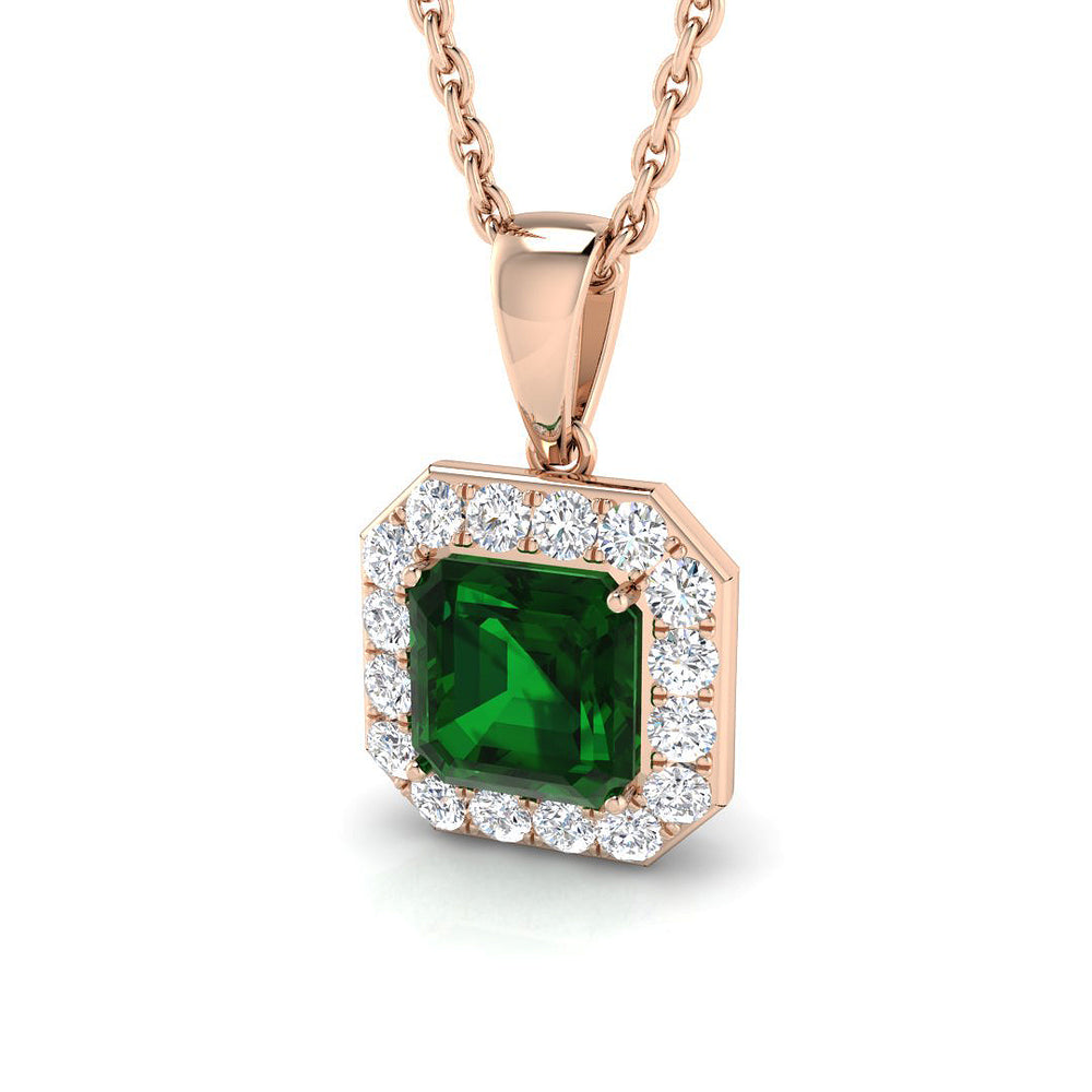 Blite Emerald Pendant 0.33ct to 1.25ct Gold (Without Chain )