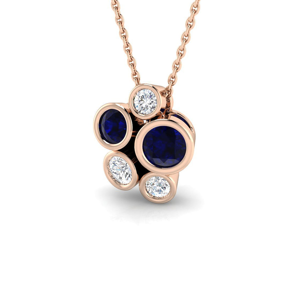 Grant Blue Sapphire Pendant 0.75ct to 1ct Gold (Without Chain )