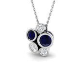 Grant Blue Sapphire Pendant 0.75ct to 1ct Gold (Without Chain )