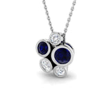 Grant Blue Sapphire Pendant 0.75ct to 1ct Gold (Without Chain )