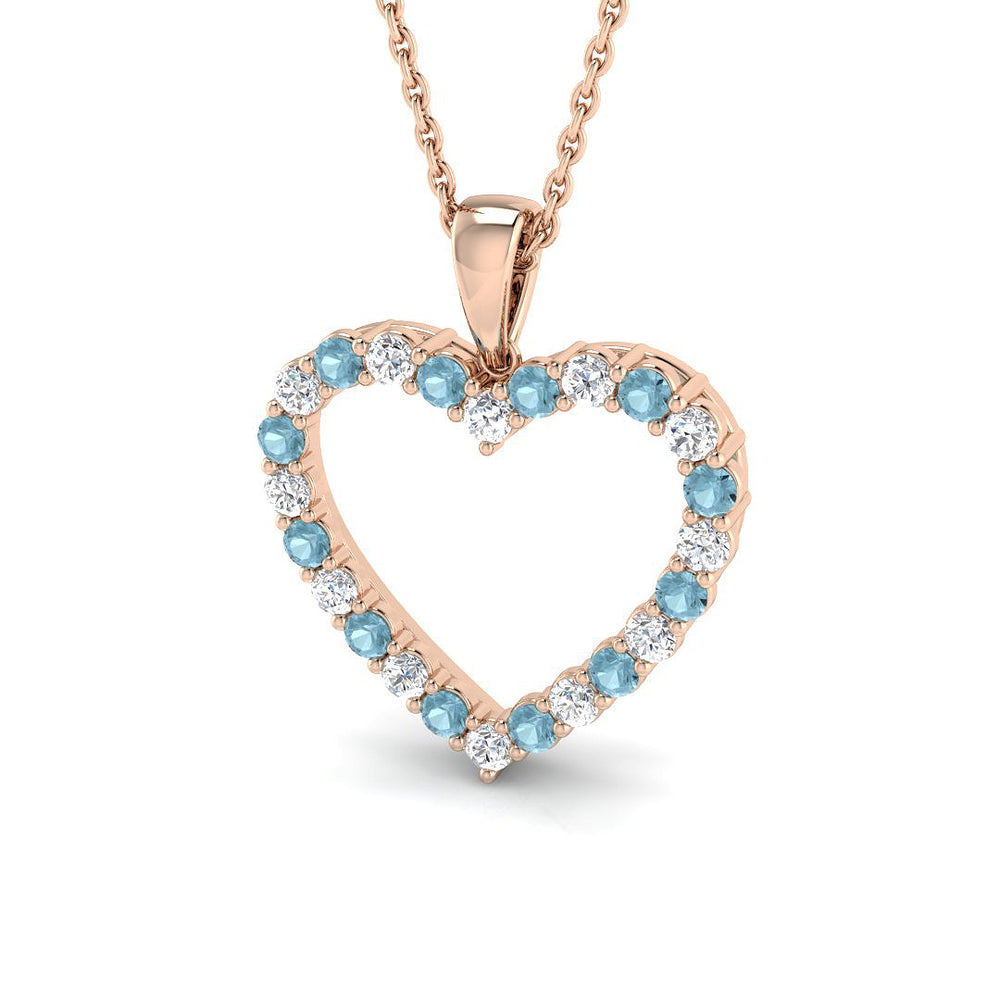 Ada Aquamarine Pendant 0.5ct Gold (Without Chain )