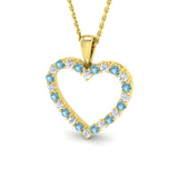 Ada Aquamarine Pendant 0.5ct Gold (Without Chain )