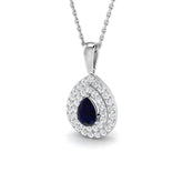 Eliza Blue Sapphire Pendant 0.75ct to 1ct Gold (Without Chain )