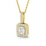 Erinus Baguette Brilliant Pendant 0.33ct to 0.75ct Gold (Without Chain )