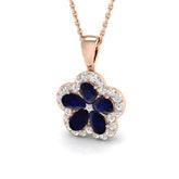 Henry Blue Sapphire Pendant 1.25ct to 1.5ct Gold (Without Chain )