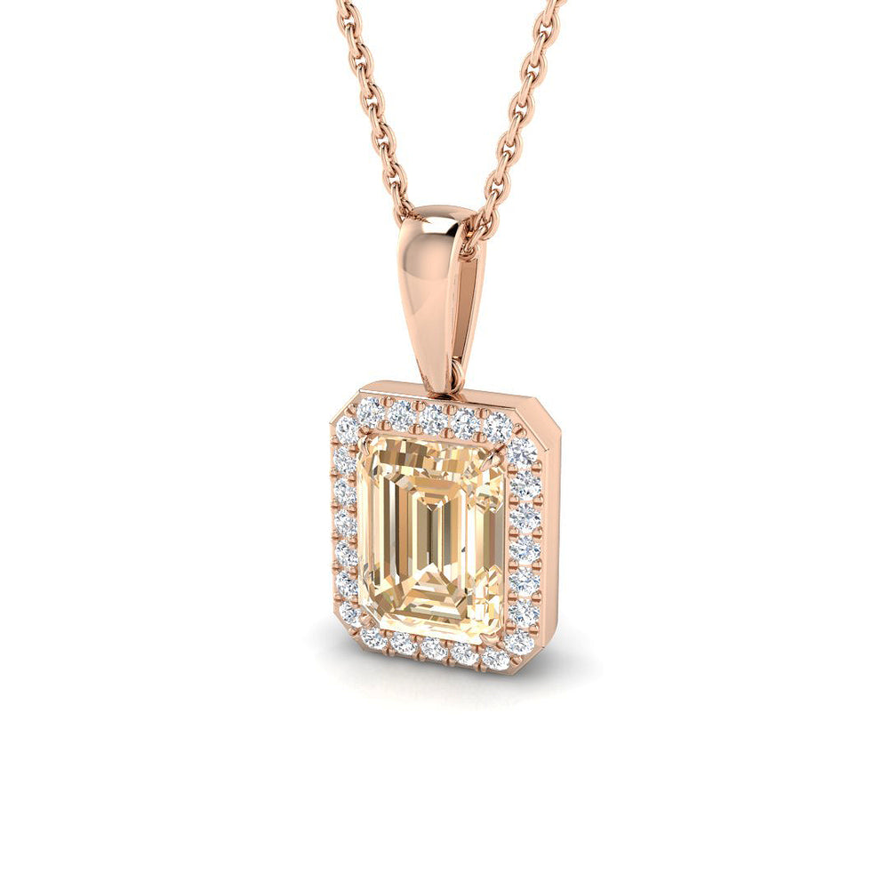 Beth Morganite Pendant 1.5ct Gold (Without Chain )