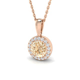 Blaze Morganite Pendant 1ct in Gold (Without Chain )
