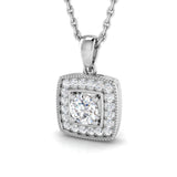 Lexi Halo Pendant Diamond Necklace 0.15ct Gold (Without Chain )
