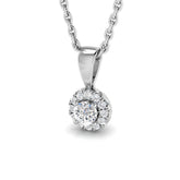 Lilac Halo Pendant 0.1ct to 1ct Diamond Gold (Without Chain )
