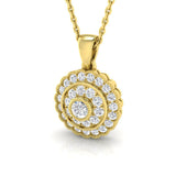Hosta Vintage Pendant 0.33ct Diamond Gold (Without Chain )