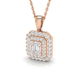 Oxalis Diamond Baguette & Brilliant Pendant 0.33ct Gold (Without Chain )