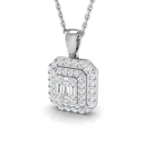 Oxalis Diamond Baguette & Brilliant Pendant 0.33ct Gold (Without Chain )
