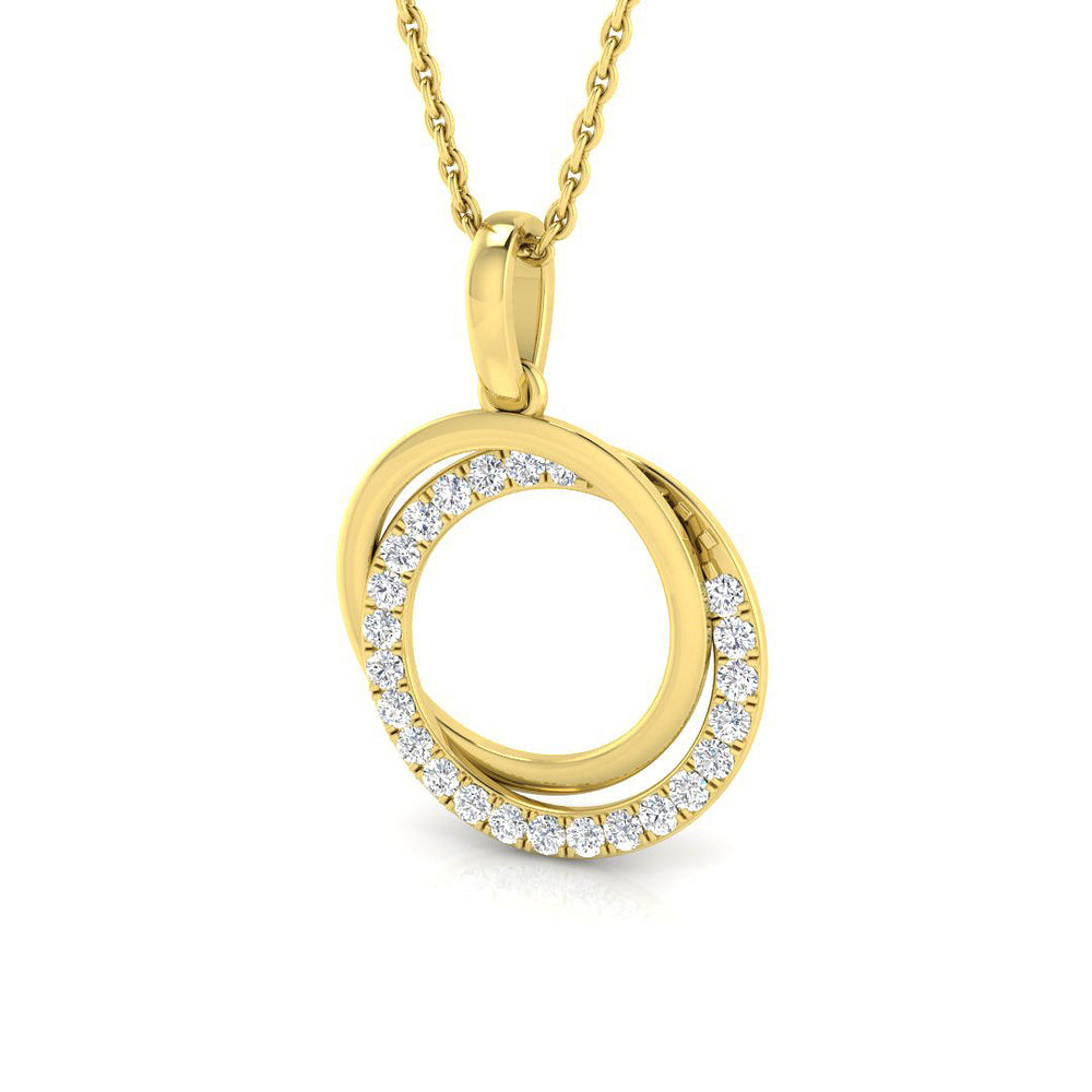 Hebe Circle of Life Pendant 0.2ct-0.5ct Gold (Without Chain )