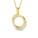 Hebe Circle of Life Pendant 0.2ct-0.5ct Gold (Without Chain )