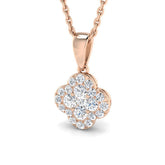 Aralia Clover Pendant 0.3ct to 1.5ct Gold (Without Chain )
