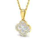 Aralia Clover Pendant 0.3ct to 1.5ct Gold (Without Chain )