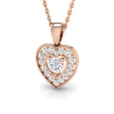 Selena Diamond Heart Pendant 0.2ct Gold (Without Chain )