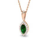 Fern Emerald Pendant 0.33ct to 0.5ct Gold (Without Chain )