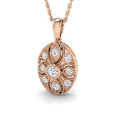 Fennel Vintage Diamond Pendant 0.2ct Gold (Without Chain )