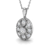 Fennel Vintage Diamond Pendant 0.2ct Gold (Without Chain )