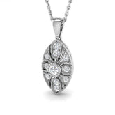 Lichen Vintage Pendant 0.15ct Diamond Gold (Without Chain )