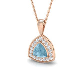 Erin Aquamarine Pendant 0.75ct in and Gold(Without Chain )