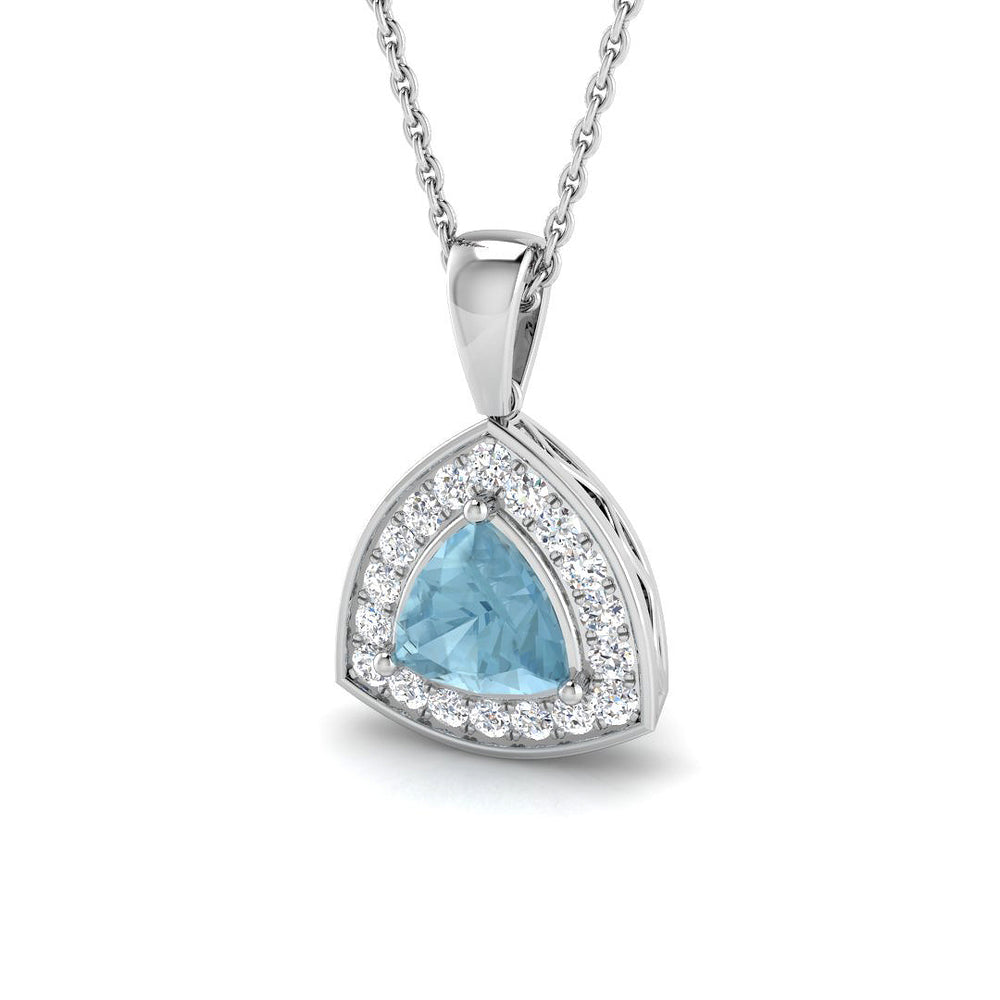 Erin Aquamarine Pendant 0.75ct in and Gold(Without Chain )