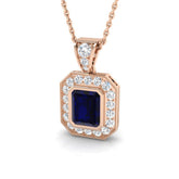 Aloin Blue Sapphire Pendant 1ct Gold (Without Chain )