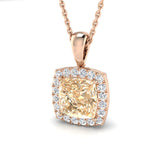 Borage Morganite Pendant 1.5ct Gold Necklace(Without Chain )