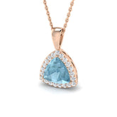 Erica Aquamarine Pendant 2ct Gold (Without Chain )