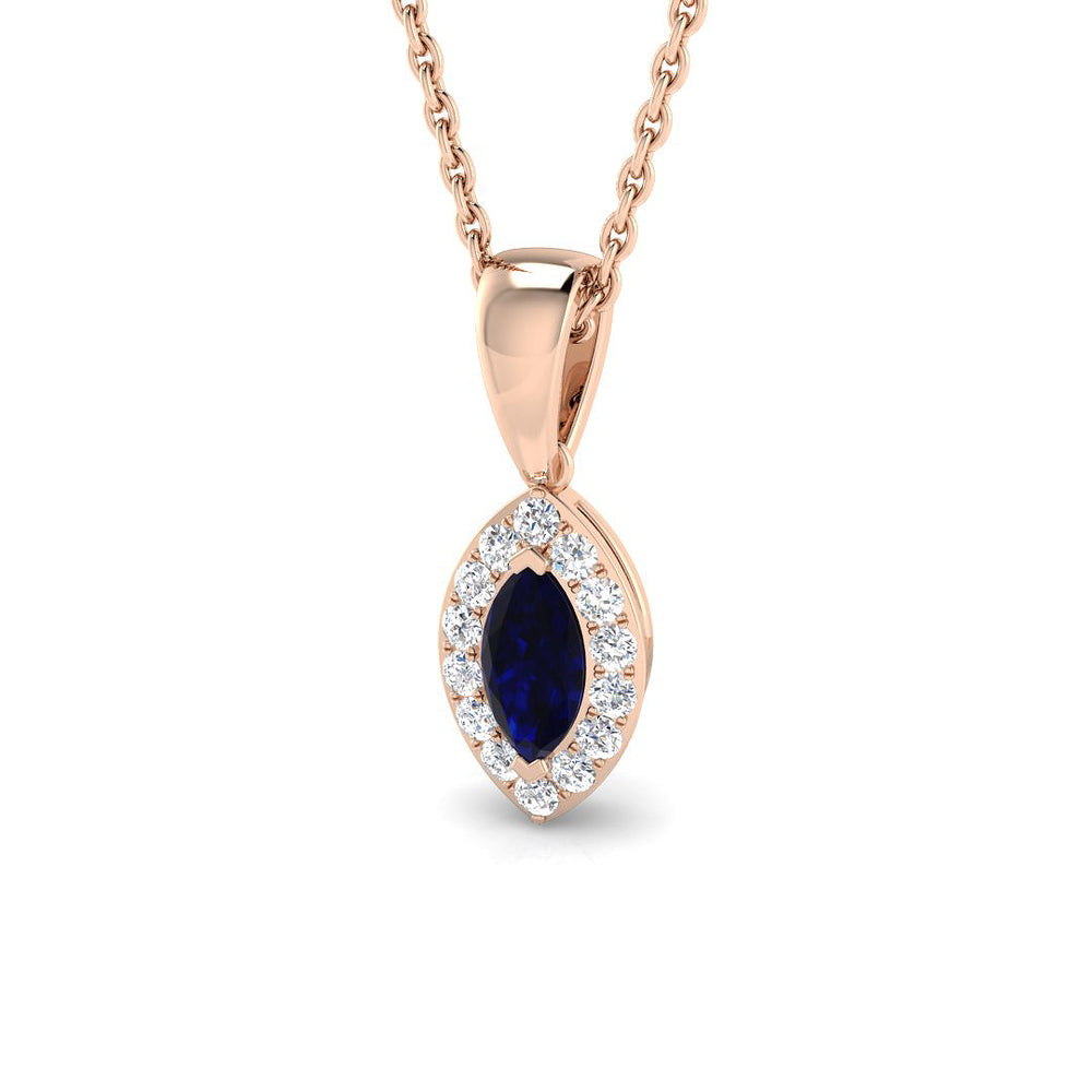 Bract Sapphire Pendant 0.33ct to 1.5ct Gold (Without Chain )