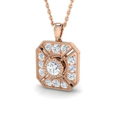 Nettle Vintage Pendant 0.5ct Diamond Gold (Without Chain )