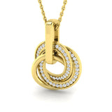 Iris Circle of Life Pendant 0.15ct to 0.75ct Gold (Without Chain )